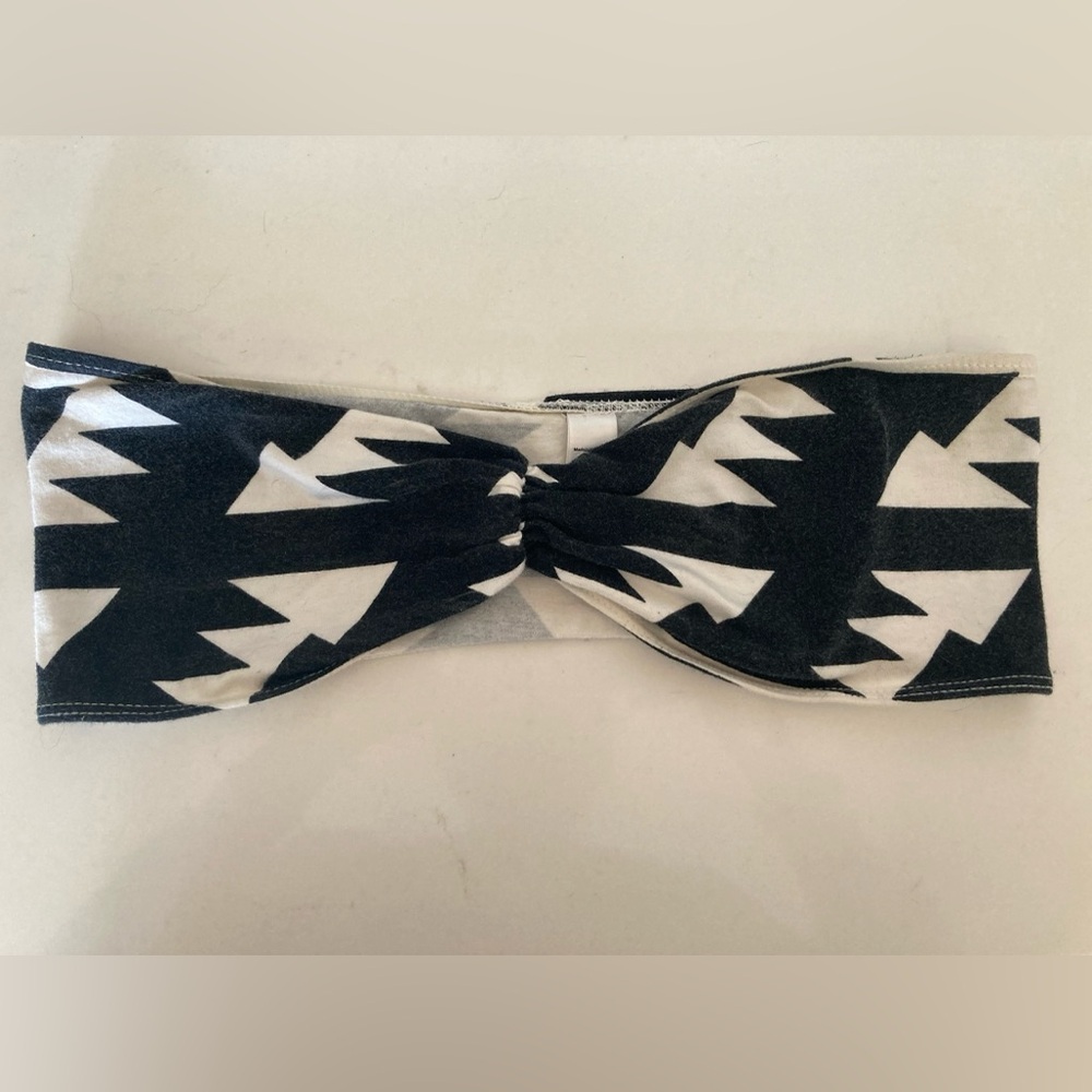 American Apparel Black and White Patterned Bandeau
